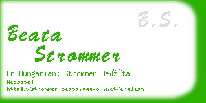 beata strommer business card